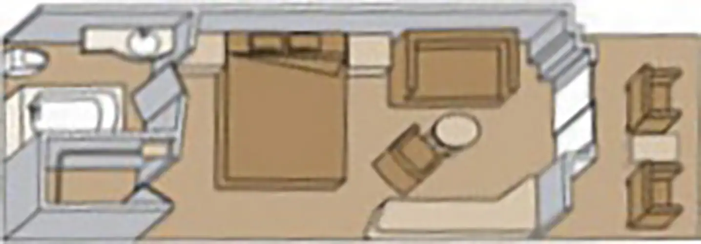 AA Cabine avec Balcon